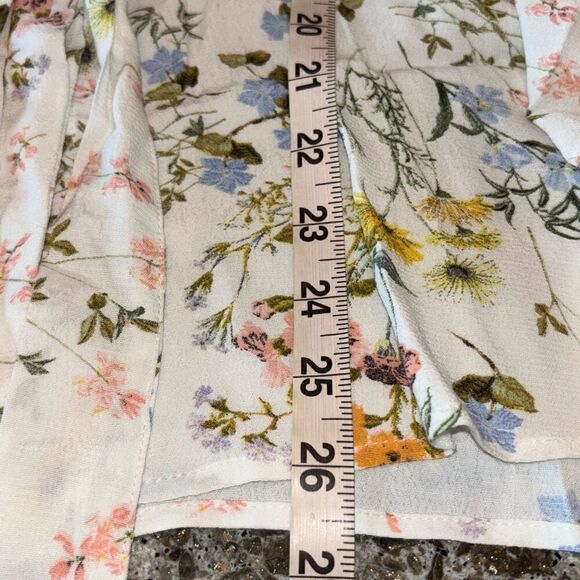 ZARA Floral print spring shirt/top tie front hidden buttons Sz M - Picture 11 of 11